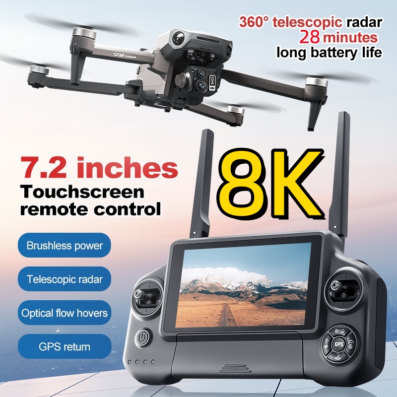 Fpv Brushless Rc Drone 4K - 8K 3 Eksenli Gimbal Fırçasız 7.2