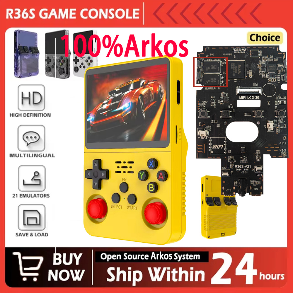 Retro Handheld Game Console R36S - R36S Yeni 100% Arkos Sistemli Retro