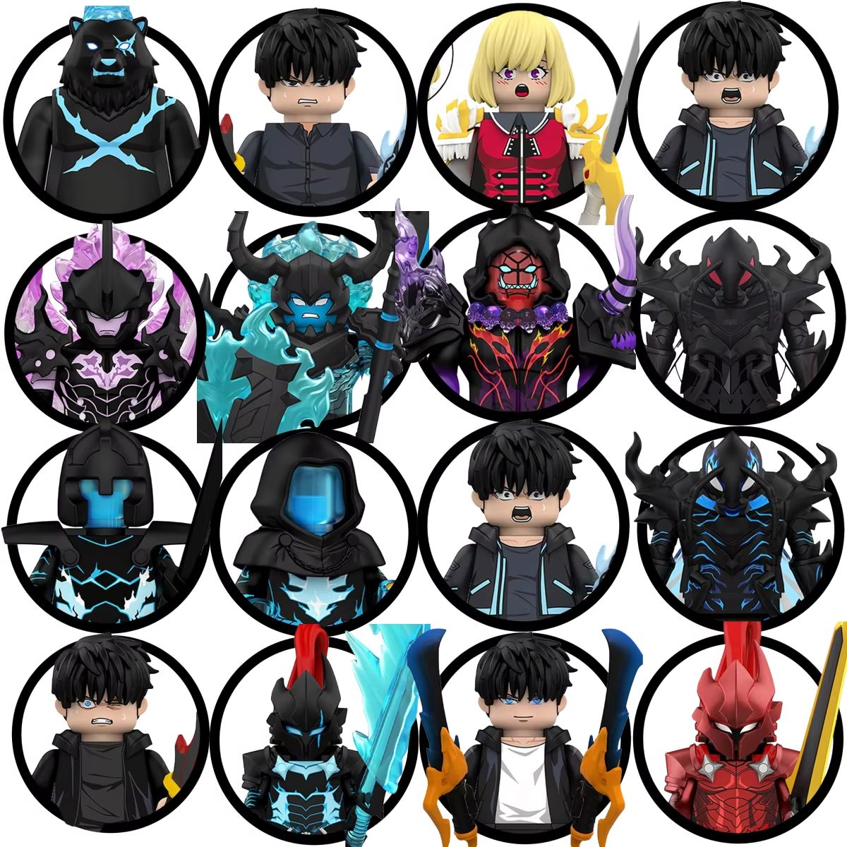 Anime Action Figure Blind Box - Kör Kutu WM6220 Anime Sung Jinwoo