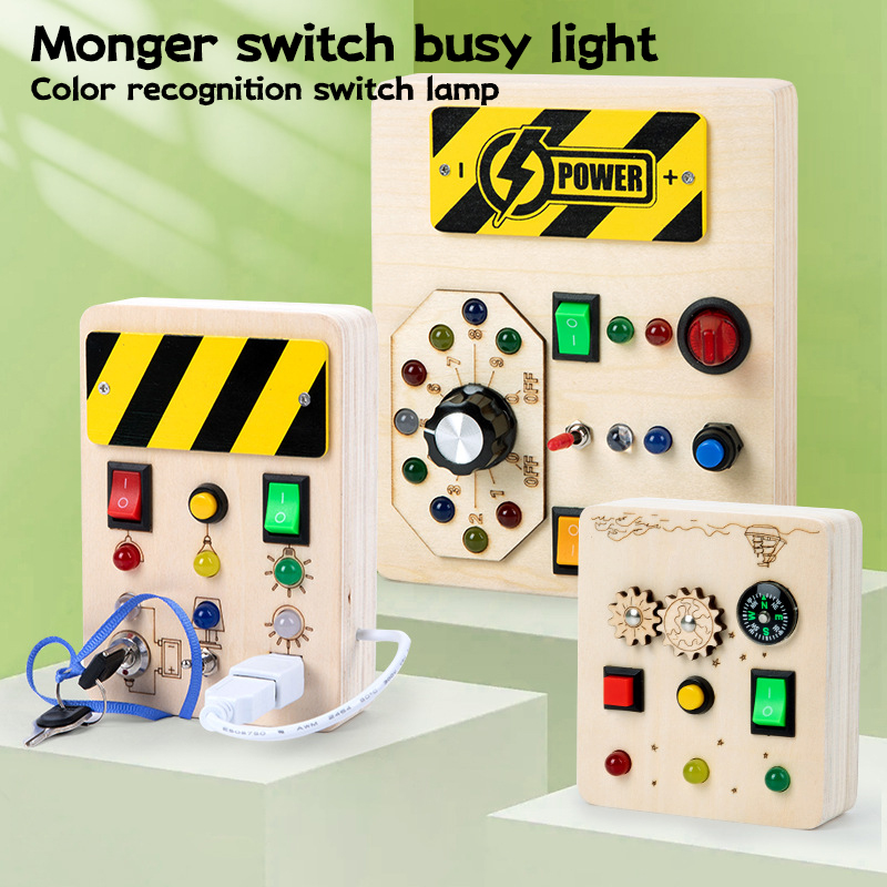 Montessori Wooden Busy Board Toddler - Montessori Aktivite Panosu Bebek Duyusal Oyuncakları