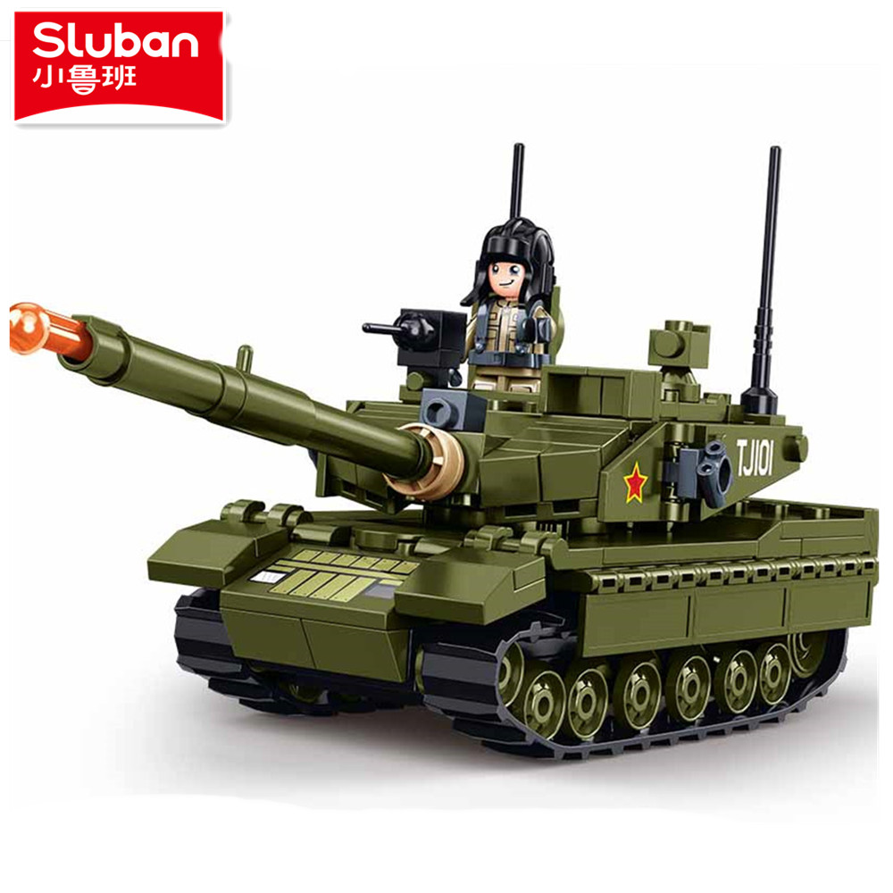 Lego Compatible Military Tank - Sluban 183 adet ordu ana muharebe