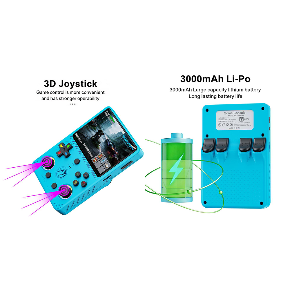 Retro Handheld Game Console R36S - RG36MAX Retro Taşınabilir Oyun Konsolu, Taşınabilir
