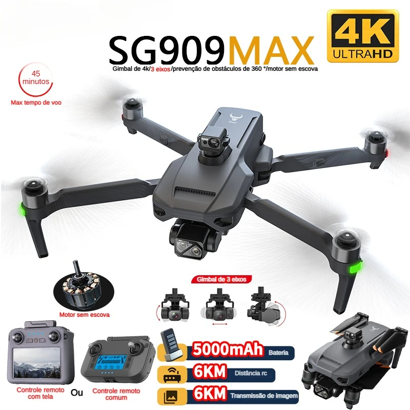 Fpv Brushless Rc Drone 4K - ZLL SG909 SG909MAX 4K Kameralı Profesyonel