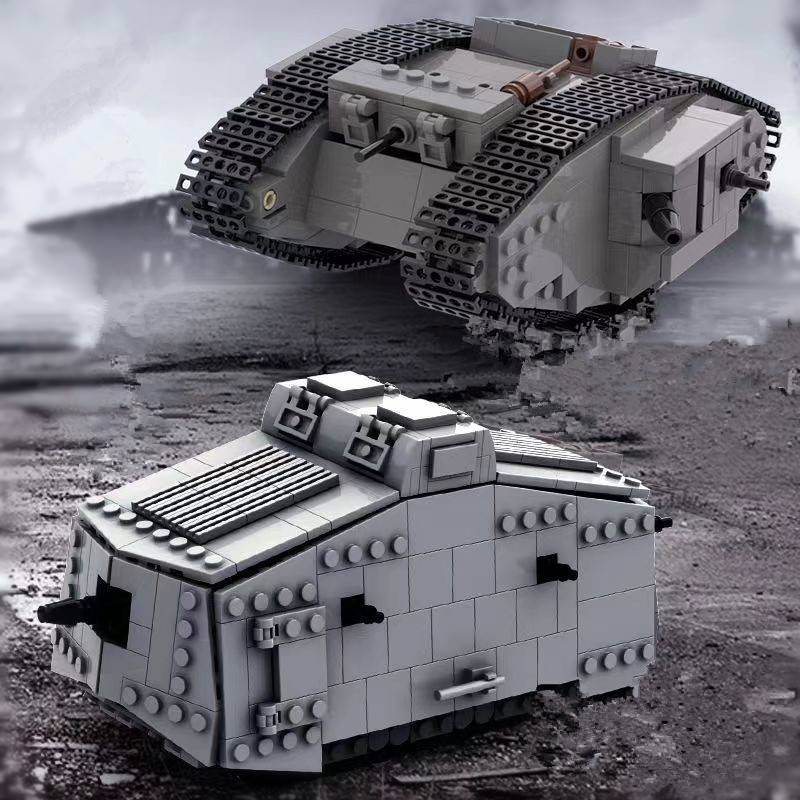 Lego Compatible Military Tank - Popüler Alman Askeri Yapım Seti, MK