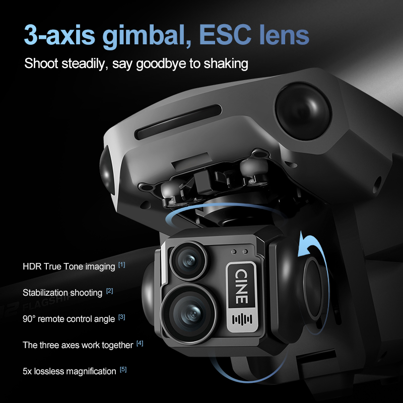 8K 3 Eksenli Gimbal Fırçasız 7 - Fpv Brushless Rc Drone 4K incelemesi ve fiyatı