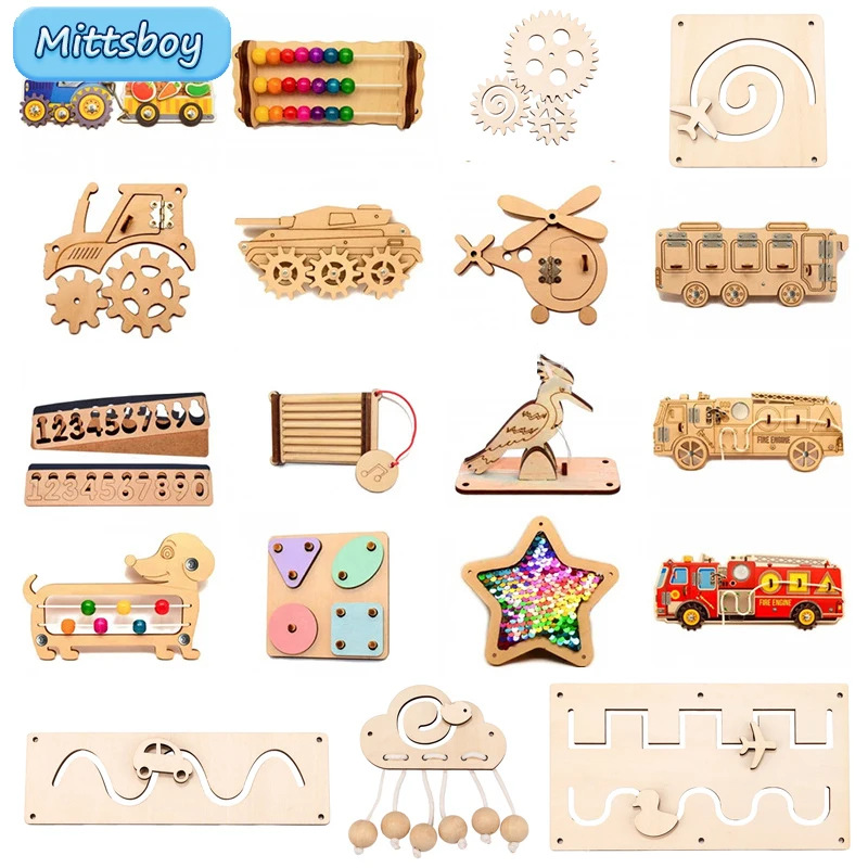 DIY Meşgul Kurulu Montessori S - Montessori Wooden Busy Board Toddler incelemesi ve fiyatı