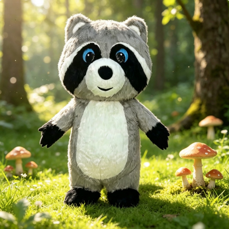 Gri Peluş Şişme Rakun Maskot K - Dolls incelemesi ve fiyatı