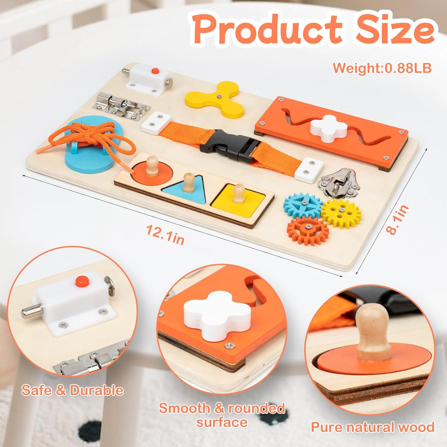 Montessori Etkinlik Panosu, Yü - Montessori Wooden Busy Board Toddler incelemesi ve fiyatı