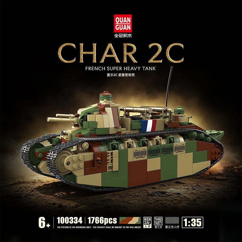 Fransız Char 2c Süper Ağır Tan - Lego Compatible Military Tank incelemesi ve fiyatı